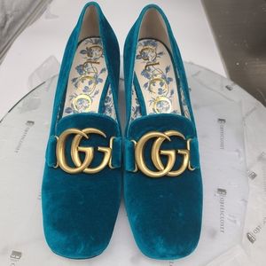 Gucci Mamont Velvet pump with Double G